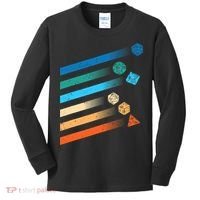 Funny Tabletop Shirt Dice For Dragons D20 RPG Gamer Tabletop Kids Long Sleeve Shirt thumb 0