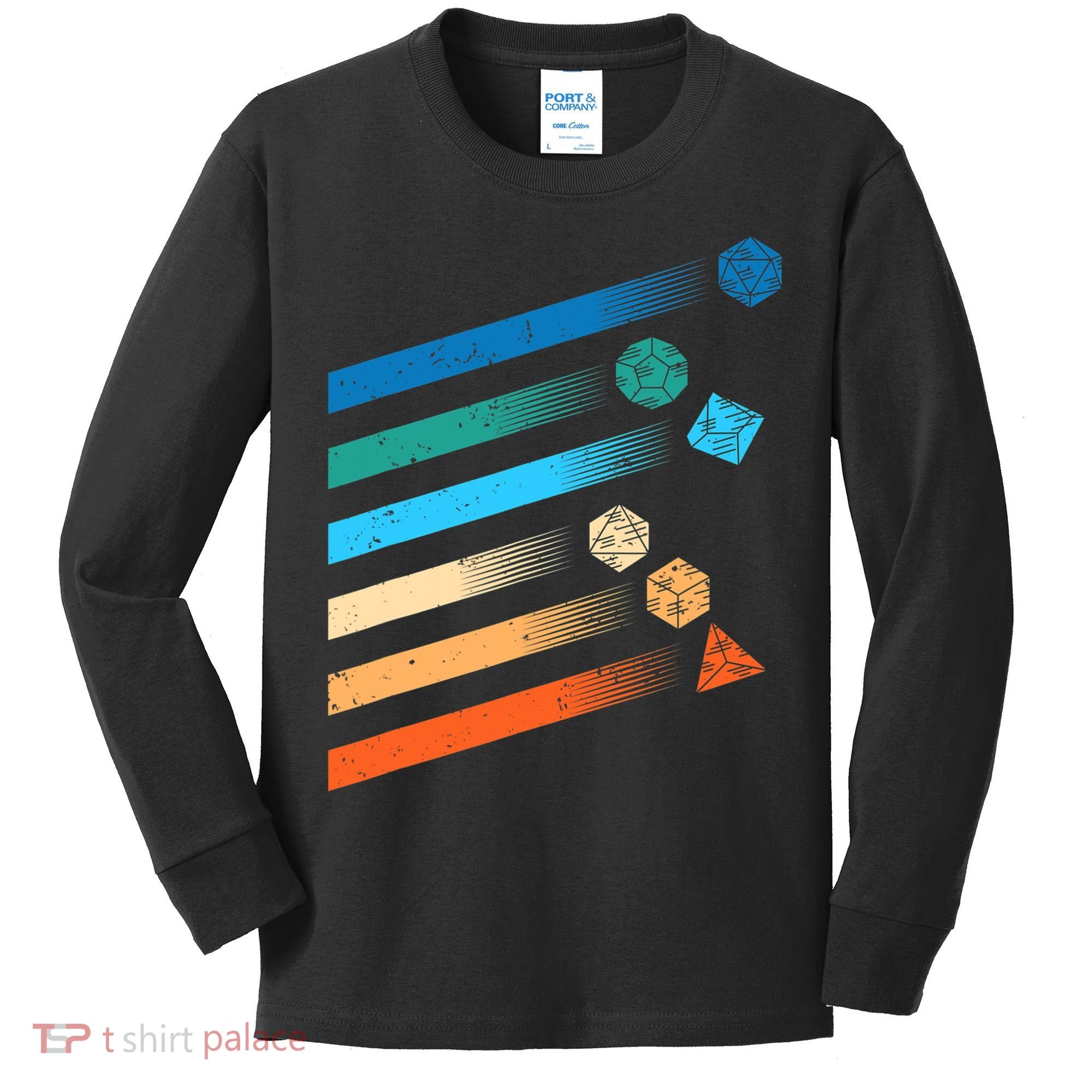 Funny Tabletop Shirt Dice For Dragons D20 RPG Gamer Tabletop Kids Long Sleeve Shirt