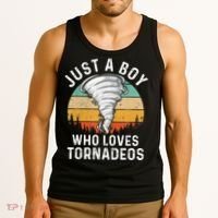 Funny Tornado Storm Chasing Twister Hurricane Boys Tank Top thumb 3