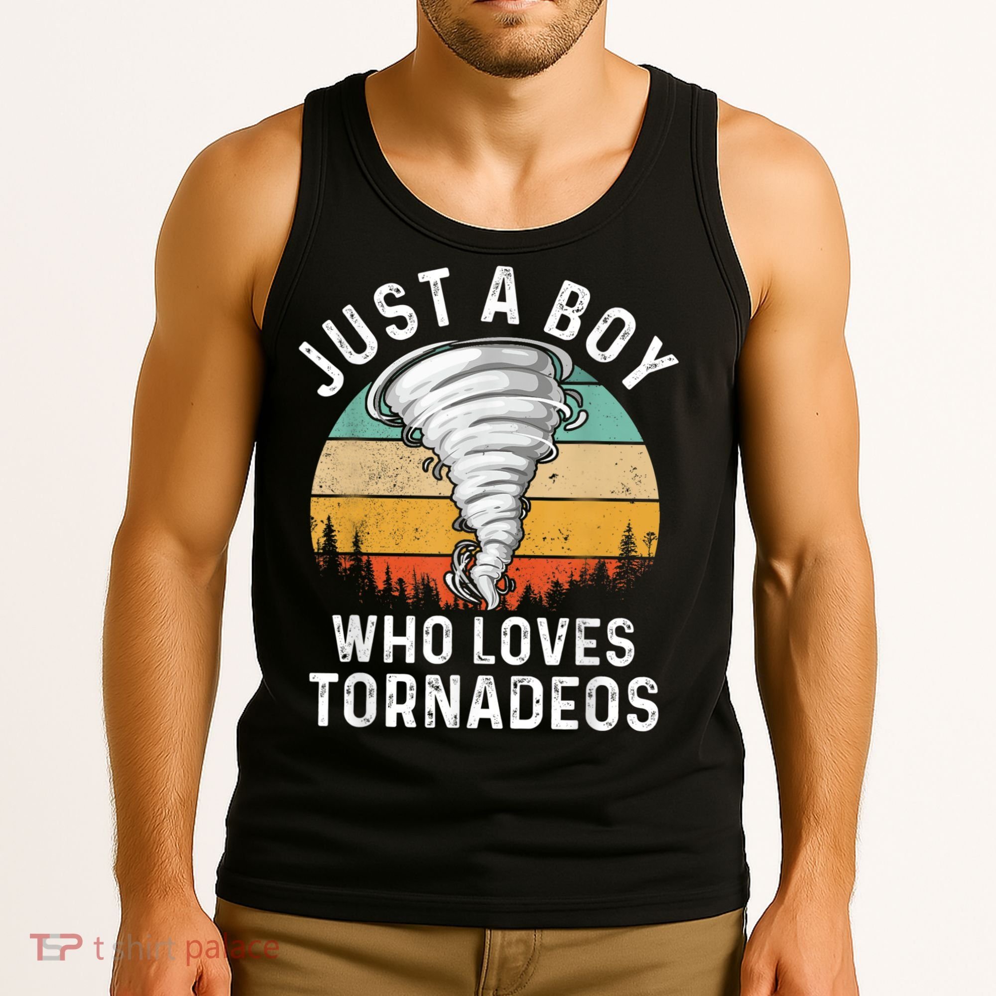 Funny Tornado Storm Chasing Twister Hurricane Boys Tank Top