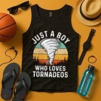 Funny Tornado Storm Chasing Twister Hurricane Boys Tank Top thumb 4