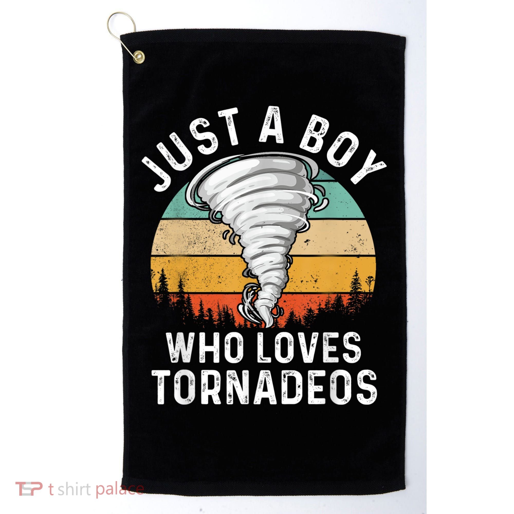 Funny Tornado Storm Chasing Twister Hurricane Boys Golf Towel