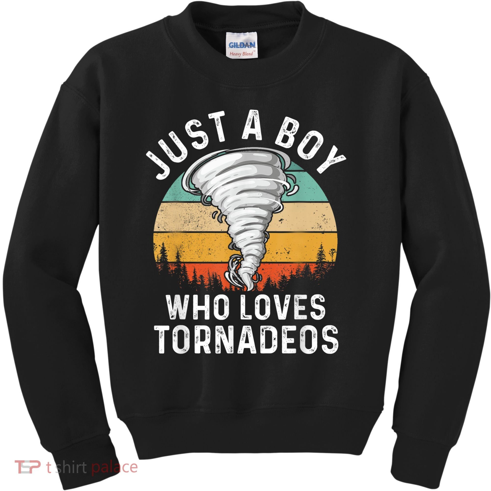 Funny Tornado Storm Chasing Twister Hurricane Boys Kids Sweatshirt