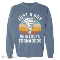 Funny Tornado Storm Chasing Twister Hurricane Boys Garment-Dyed Sweatshirt thumb 0