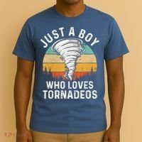 Funny Tornado Storm Chasing Twister Hurricane Boys T-Shirt thumb 3