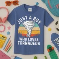 Funny Tornado Storm Chasing Twister Hurricane Boys Kids T-Shirt thumb 3
