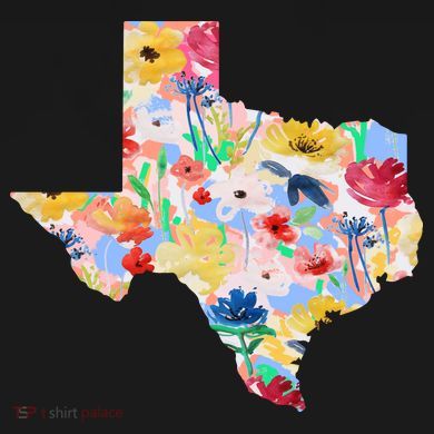 Flower Texas State Floral Design Cooling Performance Crew T-Shirt