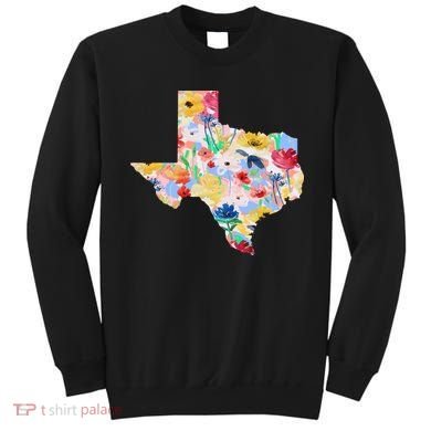 Flower Texas State Floral Design Sweatshirt