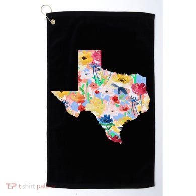 Flower Texas State Floral Design Golf Towel