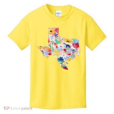 Flower Texas State Floral Design Kids T-Shirt