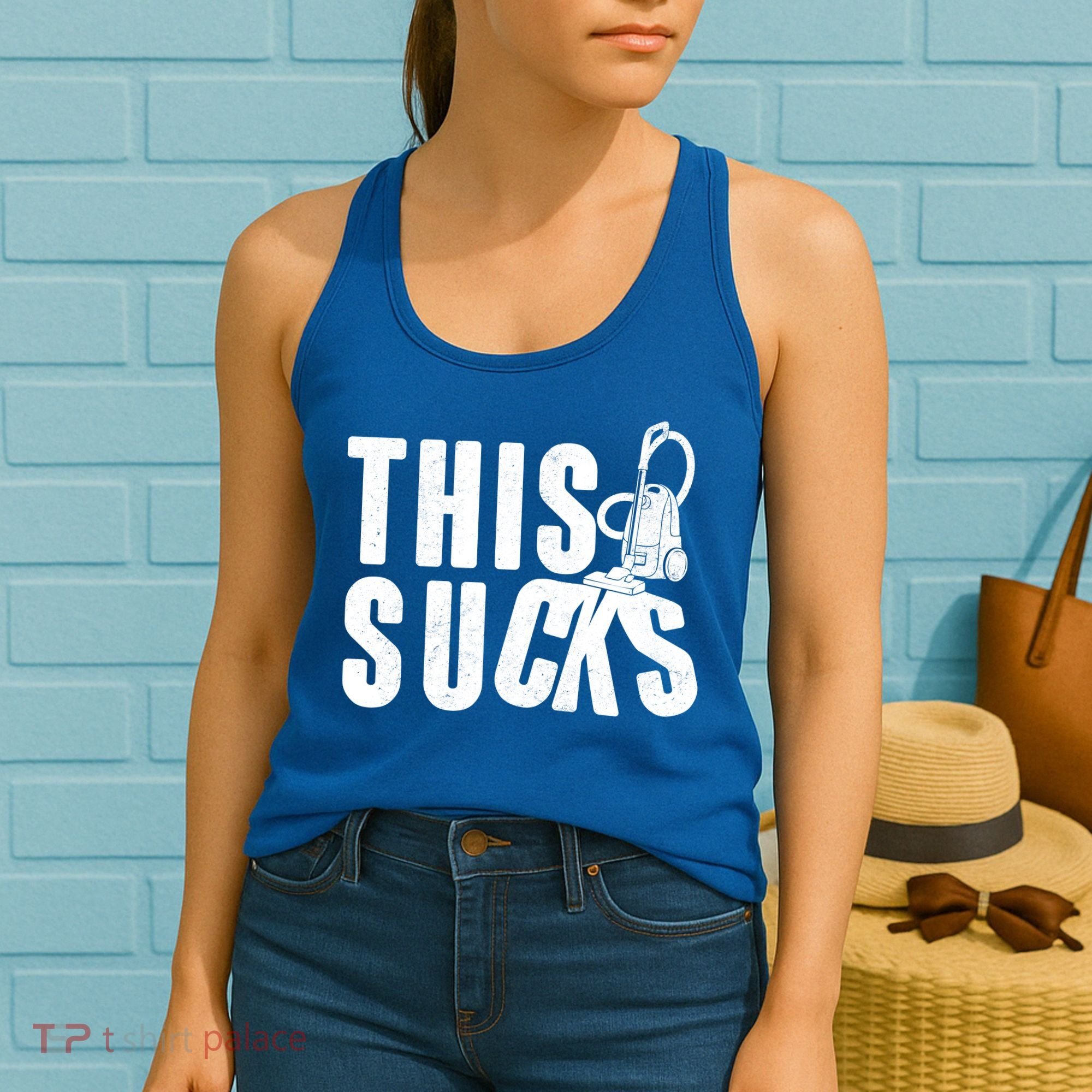 Funny This Sucks Vacuum Cleaner Women's Tank Top
