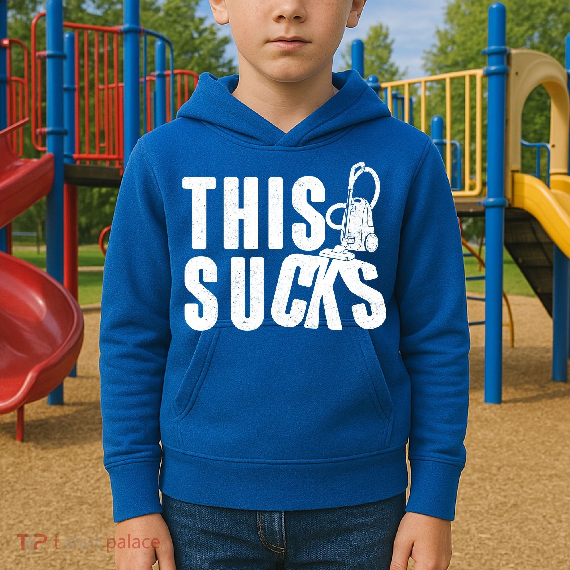 Funny This Sucks Vacuum Cleaner Kids Hoodie