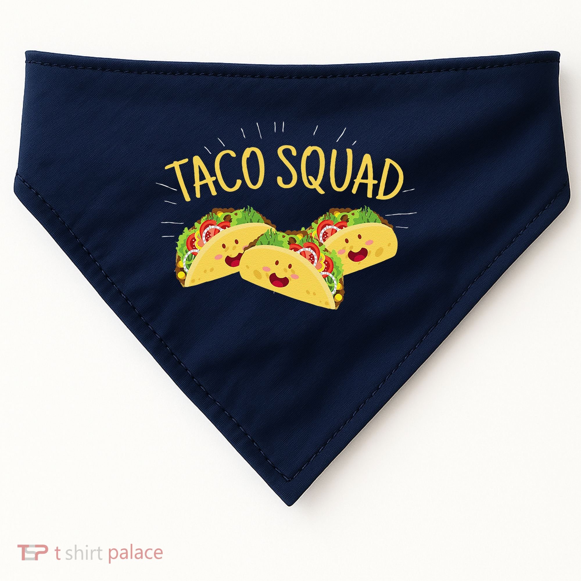 Funny Taco Squad Cute Mexican Food Lover USA-Made Doggie Bandana