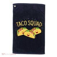 Funny Taco Squad Cute Mexican Food Lover Golf Towel thumb 0