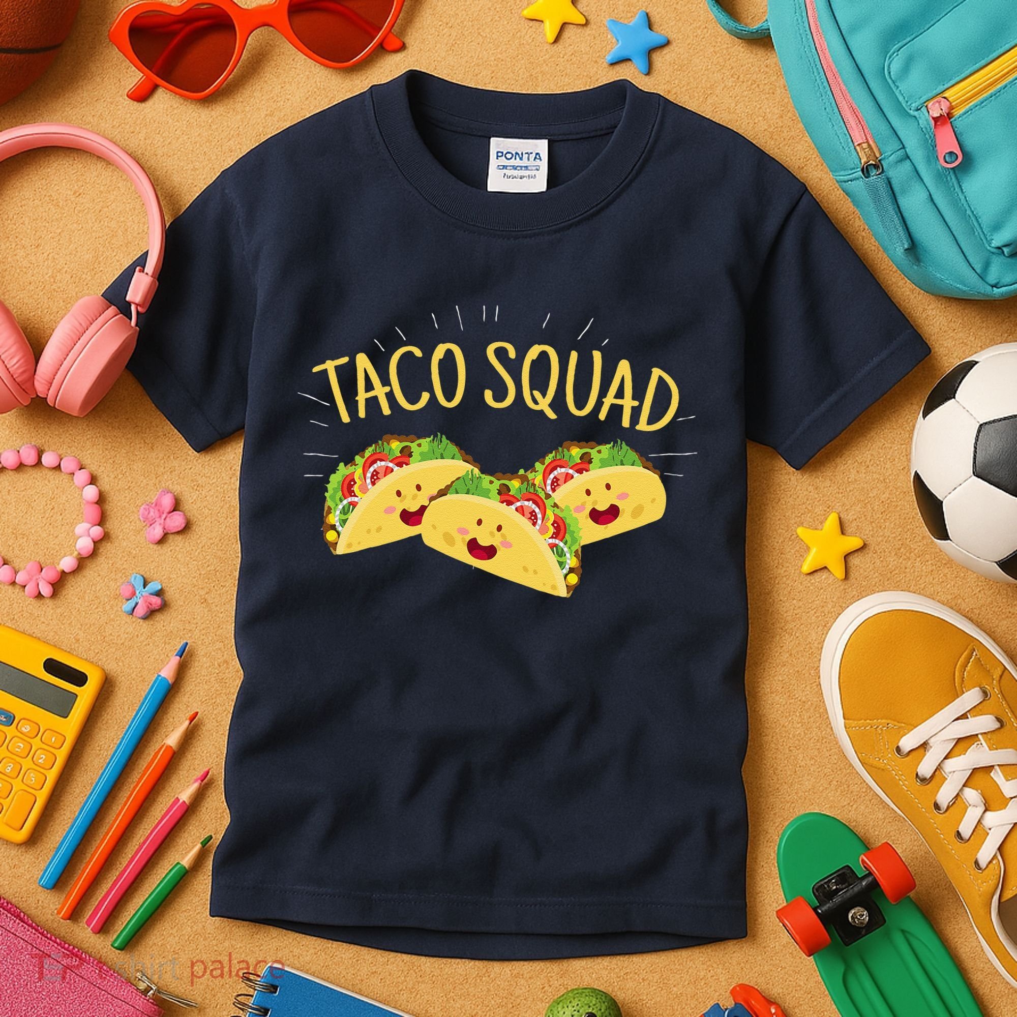 Funny Taco Squad Cute Mexican Food Lover Kids T-Shirt