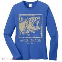 Fishing Town Souvenir Anchorage Alaska Gift Women's Long Sleeve Shirt thumb 0