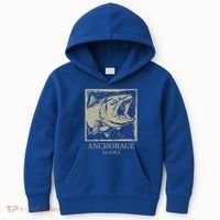 Fishing Town Souvenir Anchorage Alaska Gift Kids Hoodie thumb 0