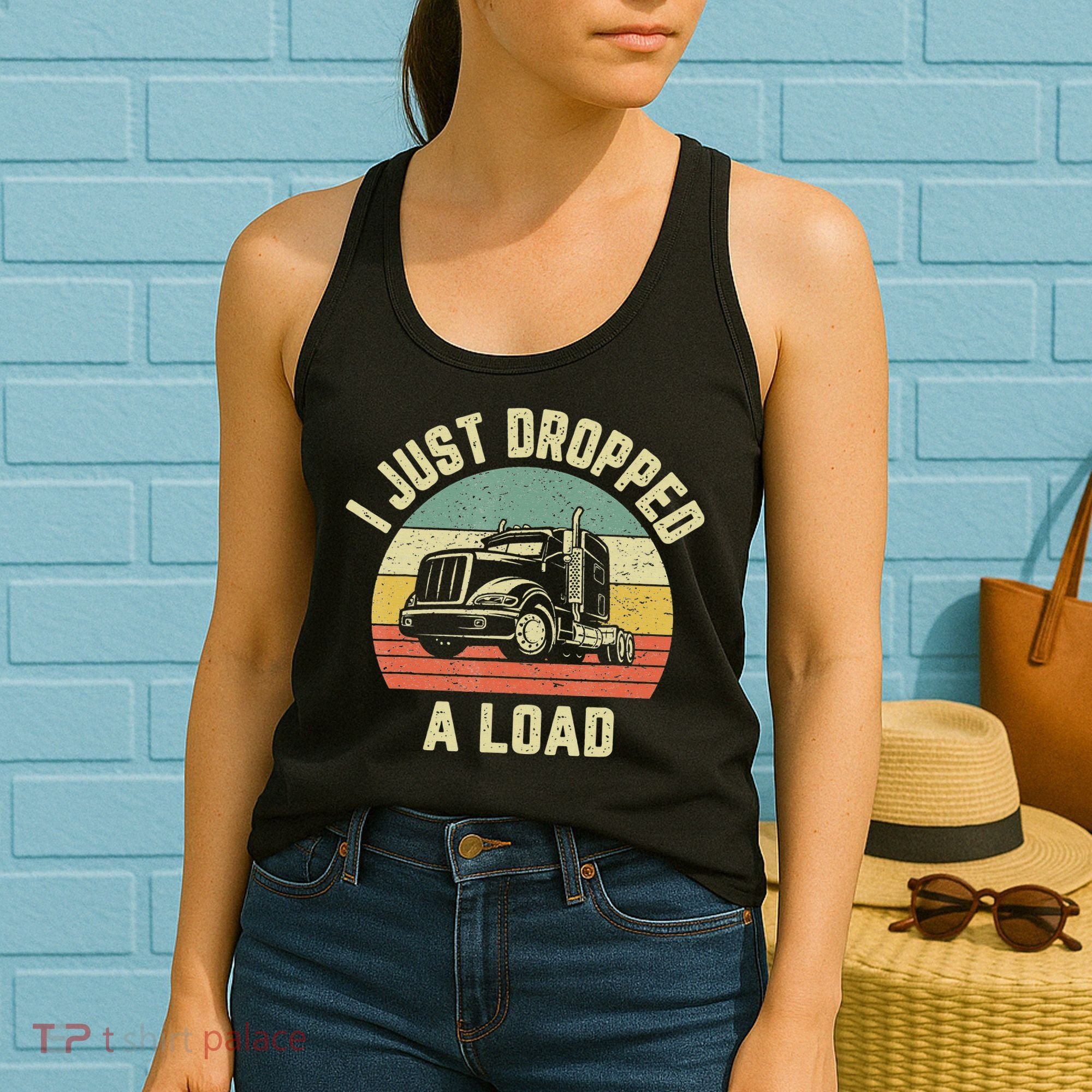 Funny Trucker Shirt Big Rig Semi Trailer Truck Driver Gift Women's Tank Top