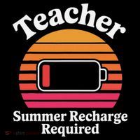 Funny Teacher Summer Recharge Required Low Battery Humor Coffee Mug thumb 5