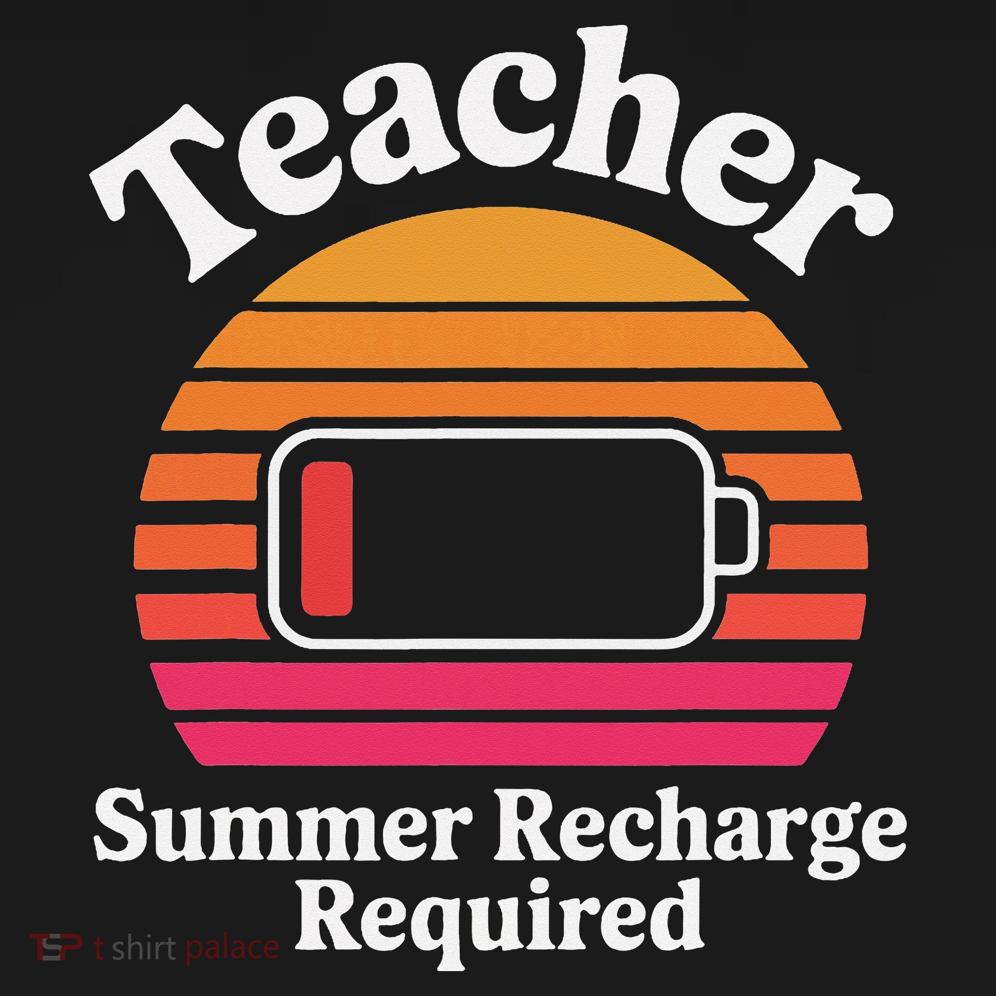 Funny Teacher Summer Recharge Required Low Battery Humor Women's Hoodie