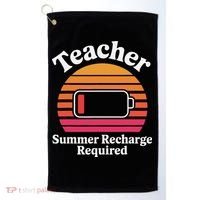 Funny Teacher Summer Recharge Required Low Battery Humor Golf Towel thumb 0