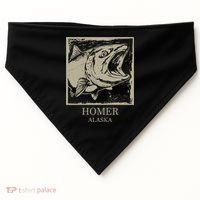 Fishing Town Souvenir Homer Alaska Cute Gift USA-Made Doggie Bandana thumb 0