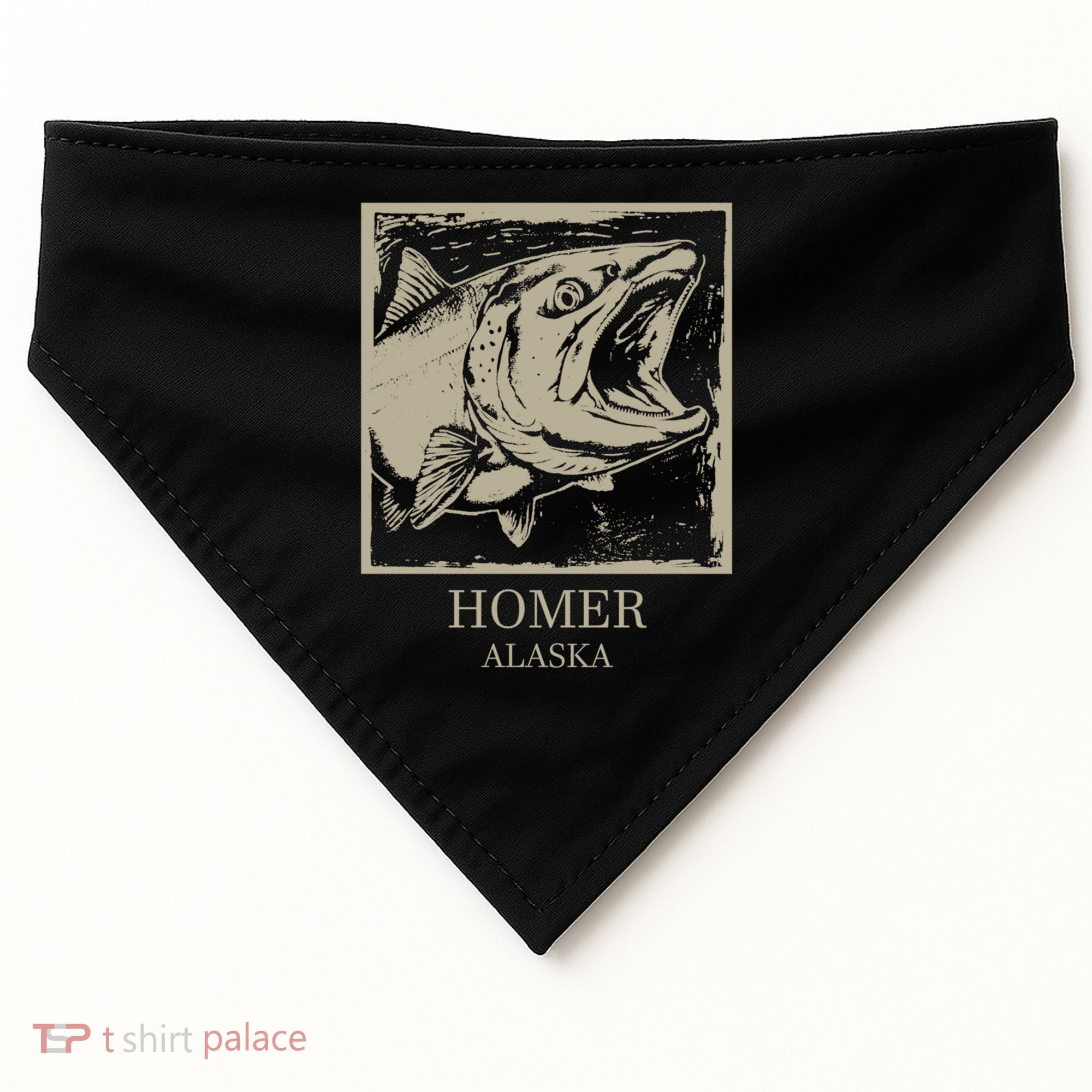 Fishing Town Souvenir Homer Alaska Cute Gift USA-Made Doggie Bandana