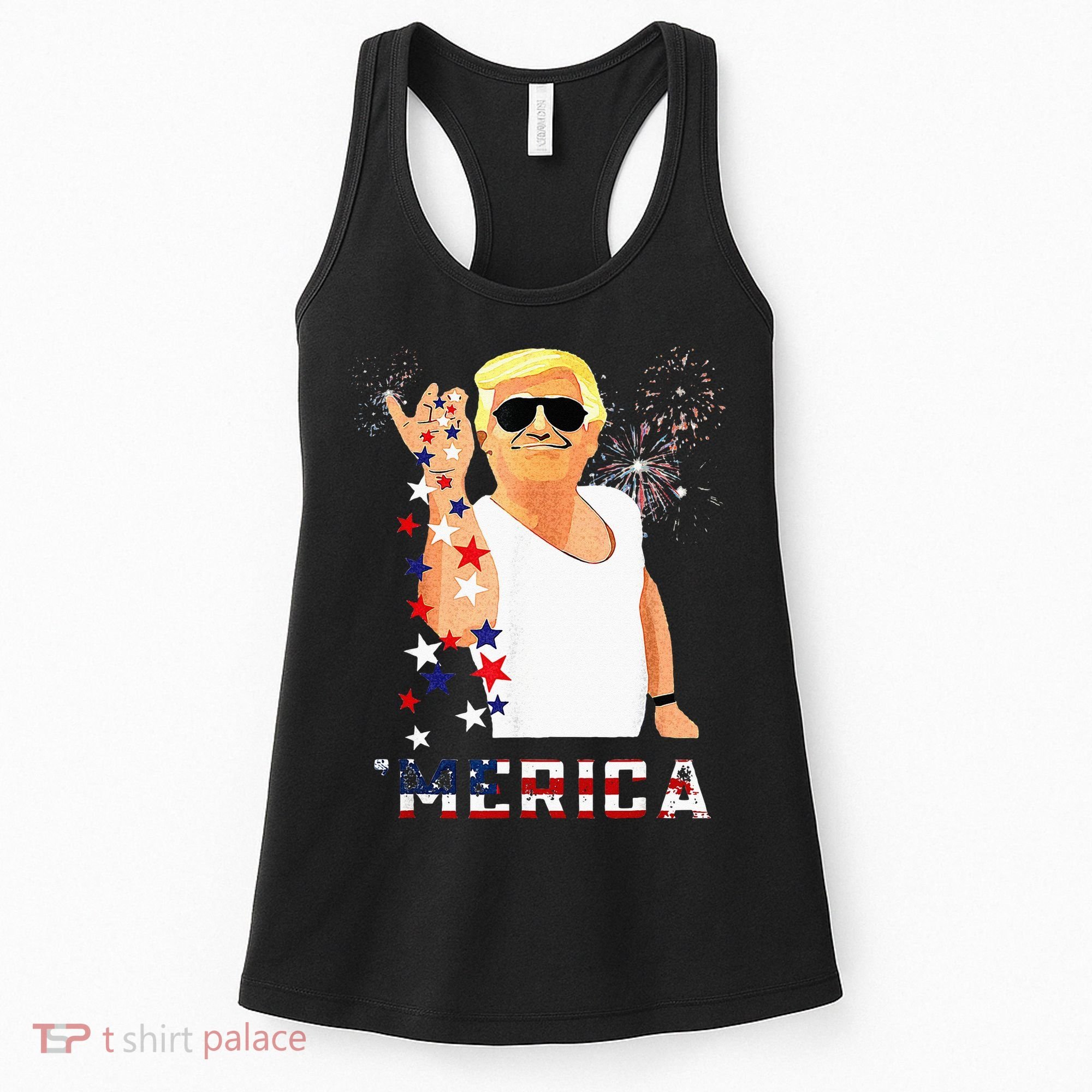 Funny Trump Salt Merica Freedom 4th Of July Gifts Women's Tank Top
