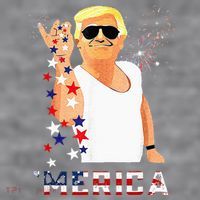 Funny Trump Salt Merica Freedom 4th Of July Gifts Women's Racerback Cropped Tank thumb 2