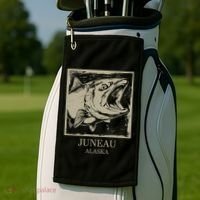 Fishing Town Souvenir Juneau Alaska Gift Golf Towel thumb 2