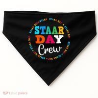 Funny Test STAAR Day Crew Mode On Teacher Testing Ideas USA-Made Doggie Bandana thumb 0