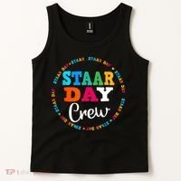 Funny Test STAAR Day Crew Mode On Teacher Testing Ideas Tank Top thumb 2