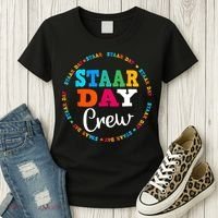 Funny Test STAAR Day Crew Mode On Teacher Testing Ideas Women's T-Shirt thumb 3