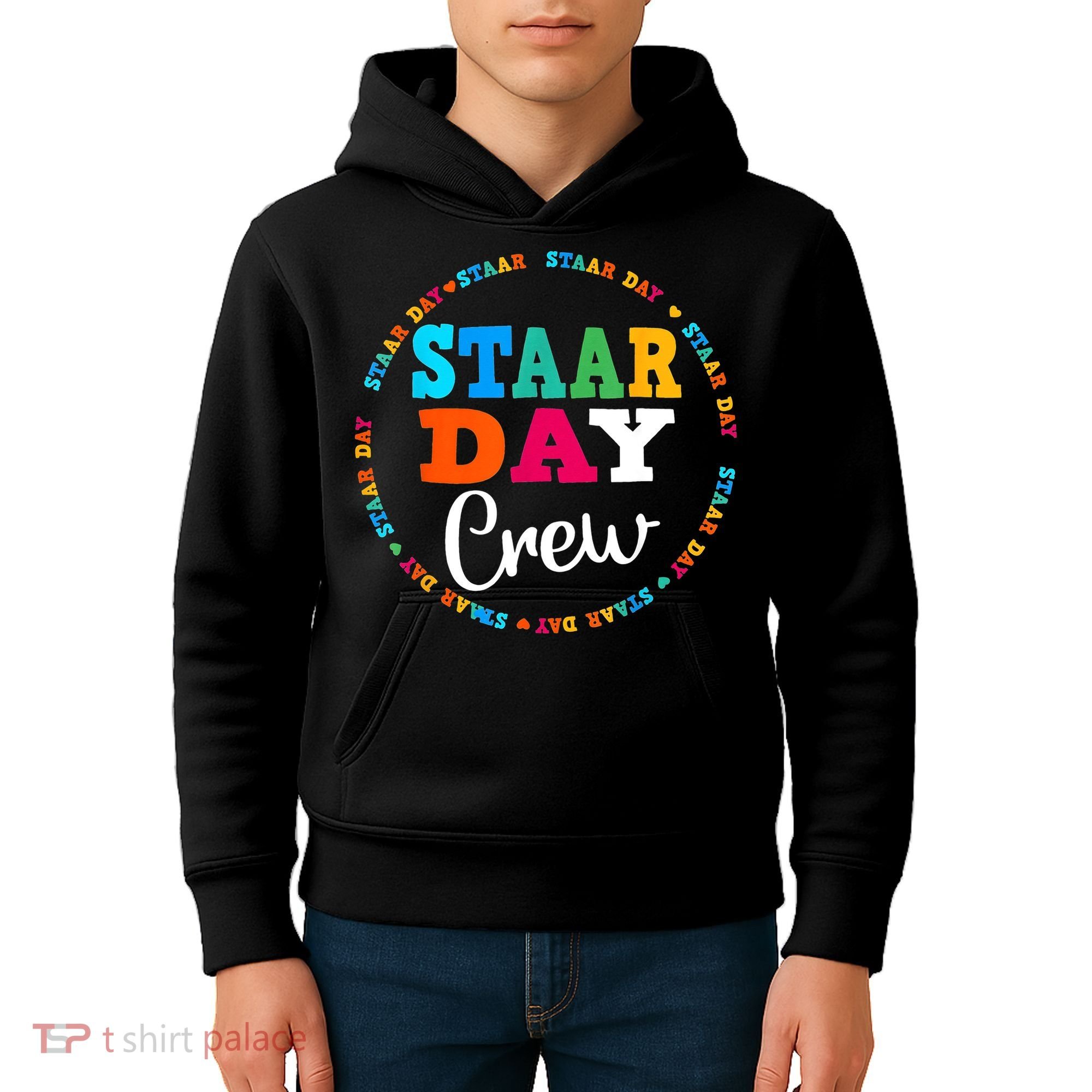Funny Test STAAR Day Crew Mode On Teacher Testing Ideas Kids Hoodie