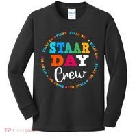 Funny Test STAAR Day Crew Mode On Teacher Testing Ideas Kids Long Sleeve Shirt thumb 0