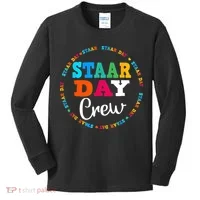 Funny Test STAAR Day Crew Mode On Teacher Testing Ideas Kids Long Sleeve Shirt thumb 0