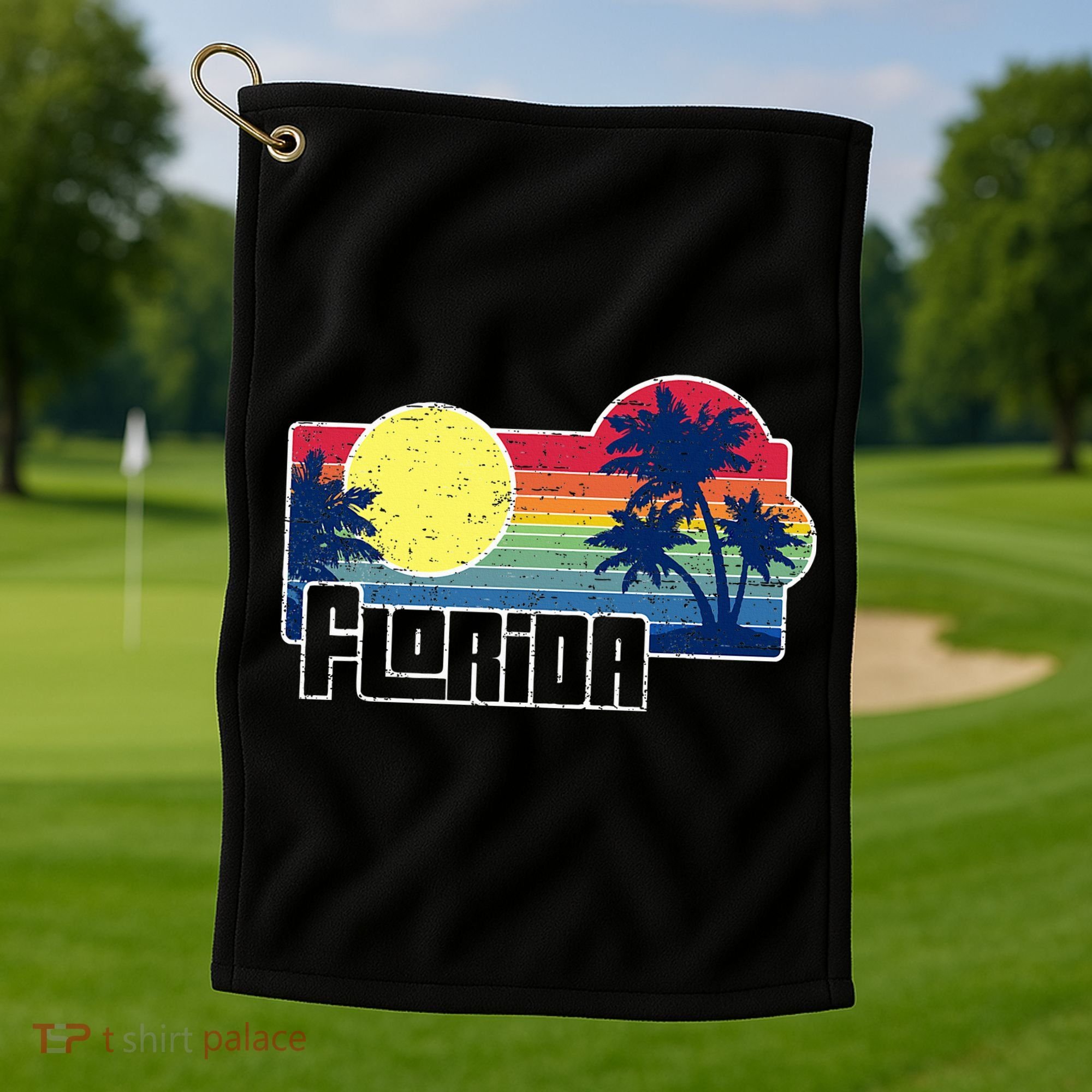 Florida The Sunshine State Florida Vacation Golf Towel
