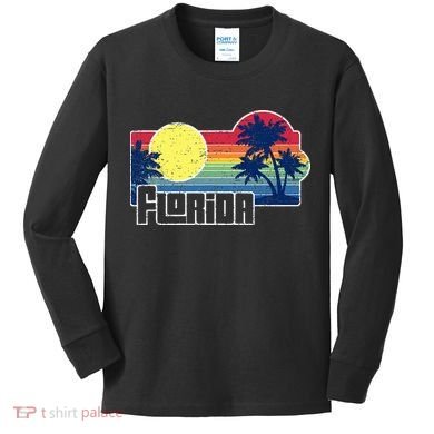 Florida The Sunshine State Florida Vacation Kids Long Sleeve Shirt
