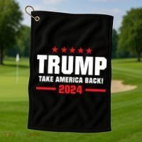American President Donald Trump Supporters Take America Back Golf Towel thumb 1