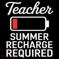 Funny Teacher Summer Recharge Required Low Battery Humor Coffee Mug thumb 5