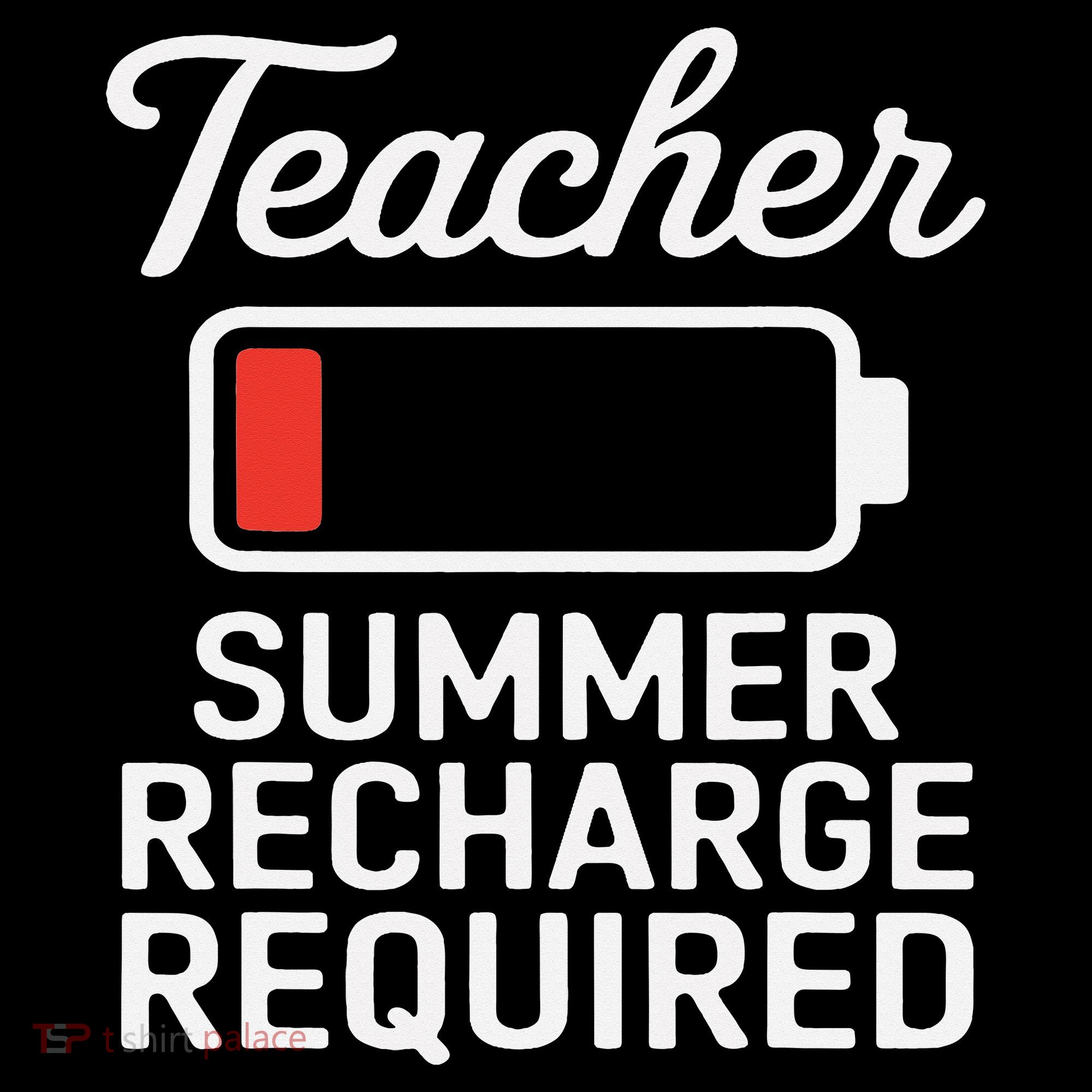 Funny Teacher Summer Recharge Required Low Battery Humor Coffee Mug