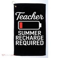 Funny Teacher Summer Recharge Required Low Battery Humor Golf Towel thumb 0