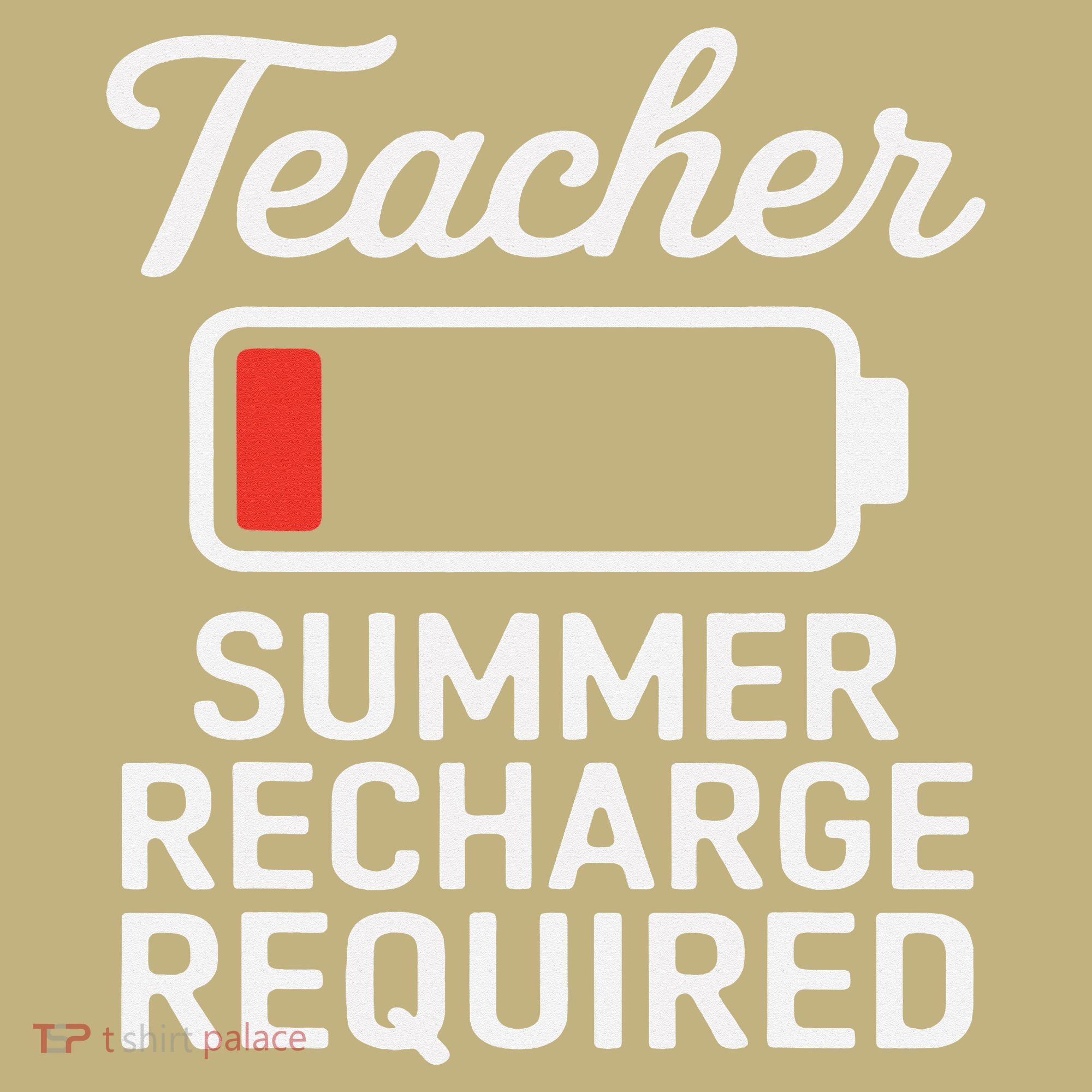 Funny Teacher Summer Recharge Required Low Battery Humor Sweatshirt