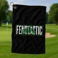 Fendtastic Tractor Saying For Farmers And Farmers Golf Towel thumb 1