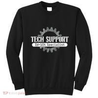 Funny Tech Support Id10t Computer Idiot Joke Sweatshirt thumb 0