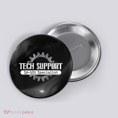Funny Tech Support Id10t Computer Idiot Joke Button
