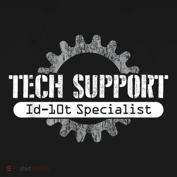 Funny Tech Support Id10t Computer Idiot Joke Coaster