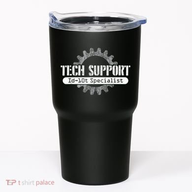 Funny Tech Support Id10t Computer Idiot Joke Tumbler