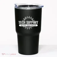 Funny Tech Support Id10t Computer Idiot Joke Tumbler thumb 0
