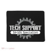 Funny Tech Support Id10t Computer Idiot Joke Mousepad thumb 0